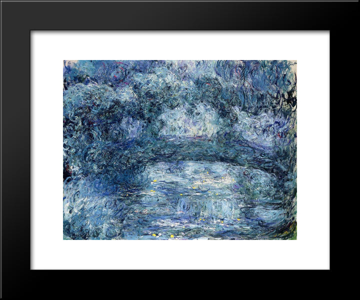 The Japanese Bridge 3 20x24 Black Modern Wood Framed Art Print Poster by Monet, Claude