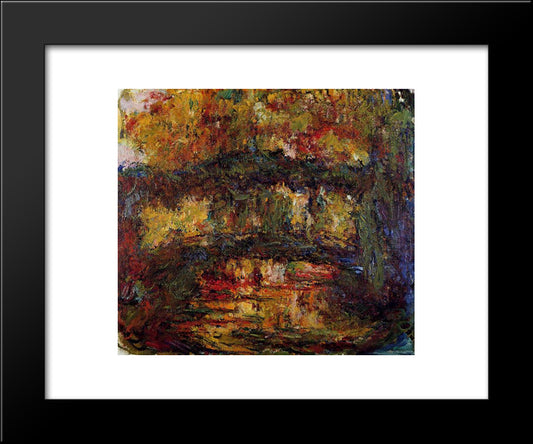 The Japanese Bridge 4 20x24 Black Modern Wood Framed Art Print Poster by Monet, Claude