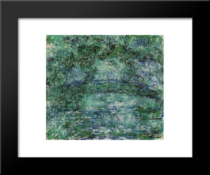 The Japanese Bridge 6 20x24 Black Modern Wood Framed Art Print Poster by Monet, Claude