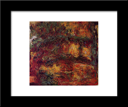 The Japanese Bridge At Giverny 20x24 Black Modern Wood Framed Art Print Poster by Monet, Claude
