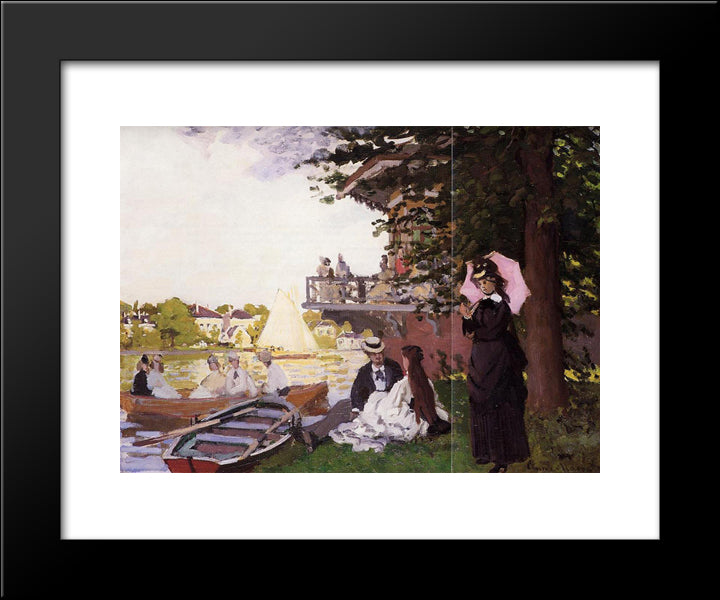 The Landing State 20x24 Black Modern Wood Framed Art Print Poster by Monet, Claude