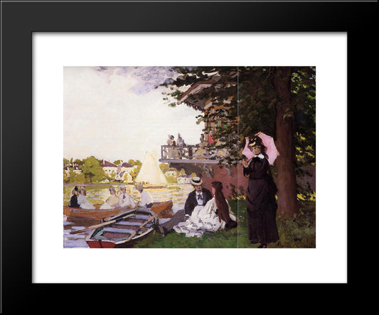 The Landing State 20x24 Black Modern Wood Framed Art Print Poster by Monet, Claude