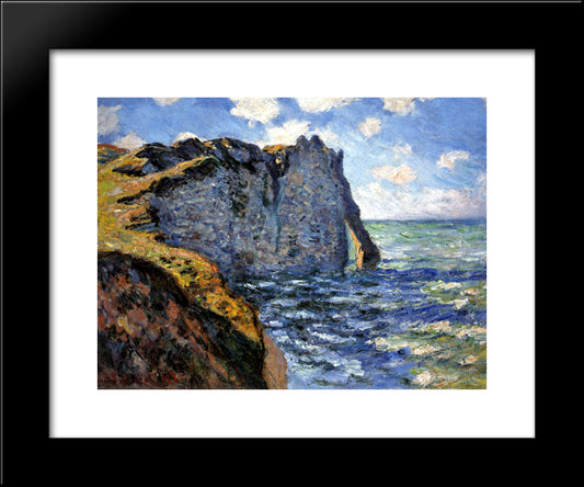 The Manneport 20x24 Black Modern Wood Framed Art Print Poster by Monet, Claude
