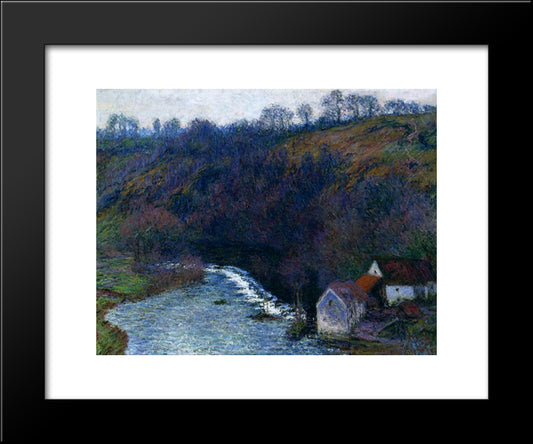 The Mill At Vervy 20x24 Black Modern Wood Framed Art Print Poster by Monet, Claude