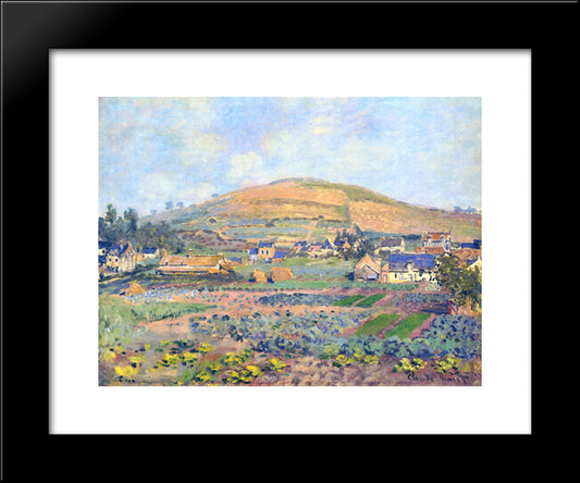 The Mount Riboudet In Rouen At Spring 20x24 Black Modern Wood Framed Art Print Poster by Monet, Claude