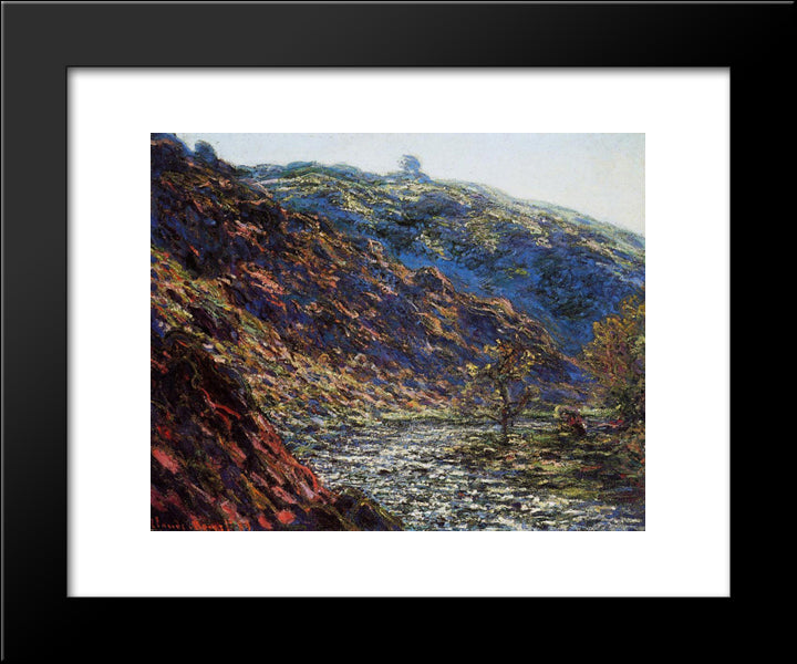 The Old Tree, Gorge Of The Petite Creuse 20x24 Black Modern Wood Framed Art Print Poster by Monet, Claude