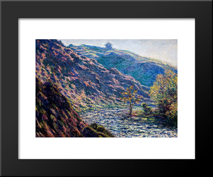 The Old Tree At The Confluence 20x24 Black Modern Wood Framed Art Print Poster by Monet, Claude
