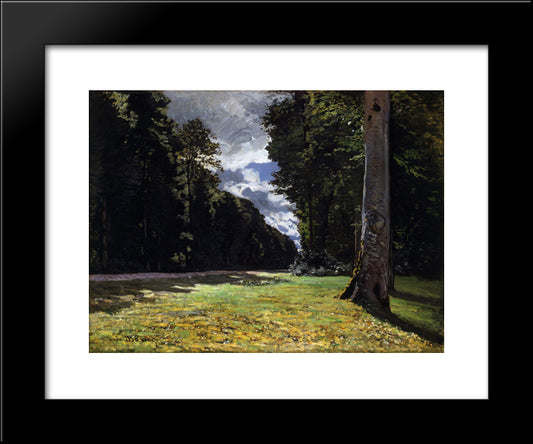 The Pave De Chailly In The Fontainbleau Forest 20x24 Black Modern Wood Framed Art Print Poster by Monet, Claude