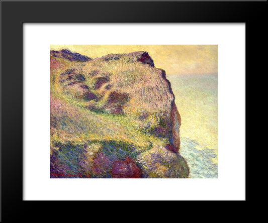 The Pointe Du Petit Ailly 20x24 Black Modern Wood Framed Art Print Poster by Monet, Claude