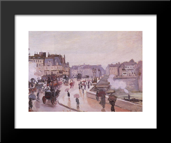 The Pont Neuf 20x24 Black Modern Wood Framed Art Print Poster by Monet, Claude
