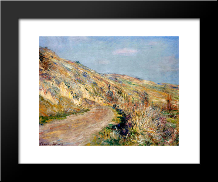 The Road To Giverny 20x24 Black Modern Wood Framed Art Print Poster by Monet, Claude