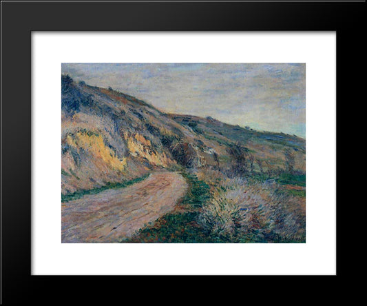 The Road To Giverny 2 20x24 Black Modern Wood Framed Art Print Poster by Monet, Claude