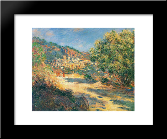 The Road To Monte Carlo 20x24 Black Modern Wood Framed Art Print Poster by Monet, Claude
