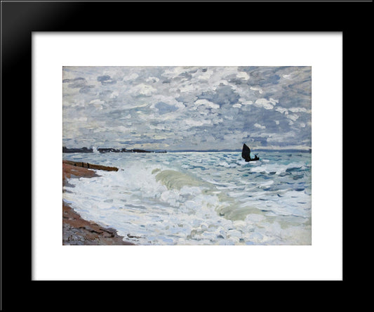 The Sea At Saint-Adresse 20x24 Black Modern Wood Framed Art Print Poster by Monet, Claude