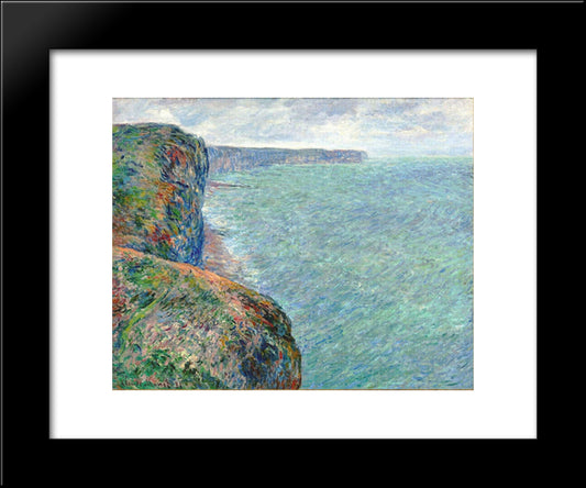 The Sea Seen From The Cliffs Of Fecamp 20x24 Black Modern Wood Framed Art Print Poster by Monet, Claude