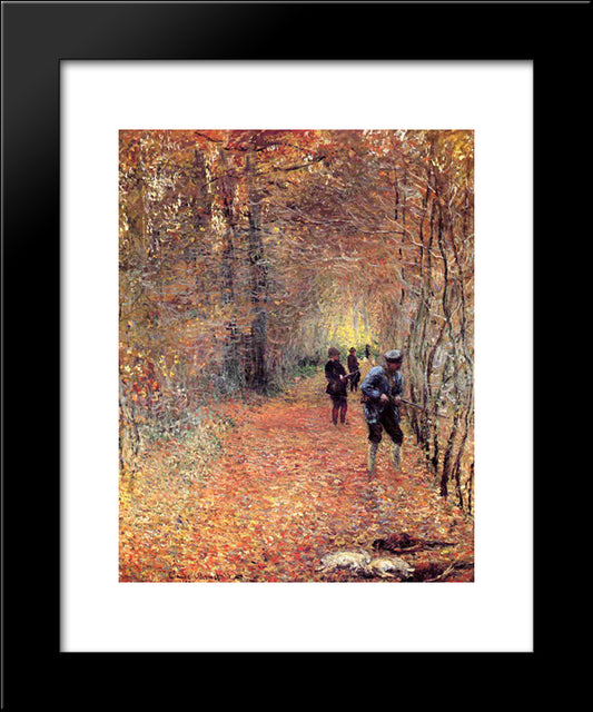 The Shoot 20x24 Black Modern Wood Framed Art Print Poster by Monet, Claude