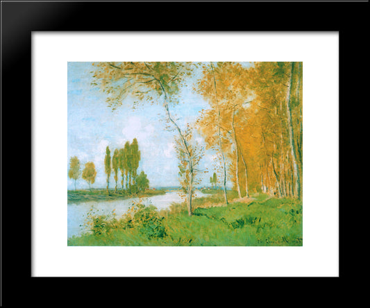 The Spring In Argentuil 20x24 Black Modern Wood Framed Art Print Poster by Monet, Claude