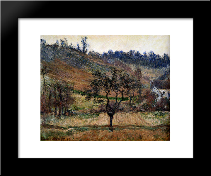 The Valley Of Falaise 20x24 Black Modern Wood Framed Art Print Poster by Monet, Claude
