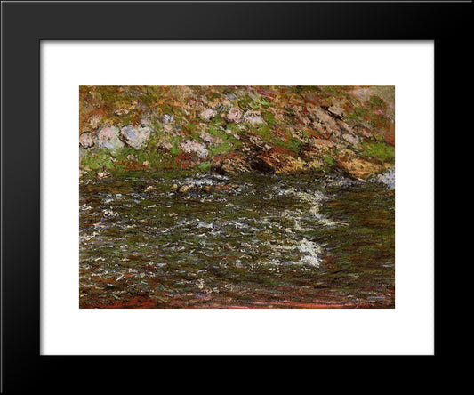 Torrent Of The Petite Creuse At Fresselines 20x24 Black Modern Wood Framed Art Print Poster by Monet, Claude