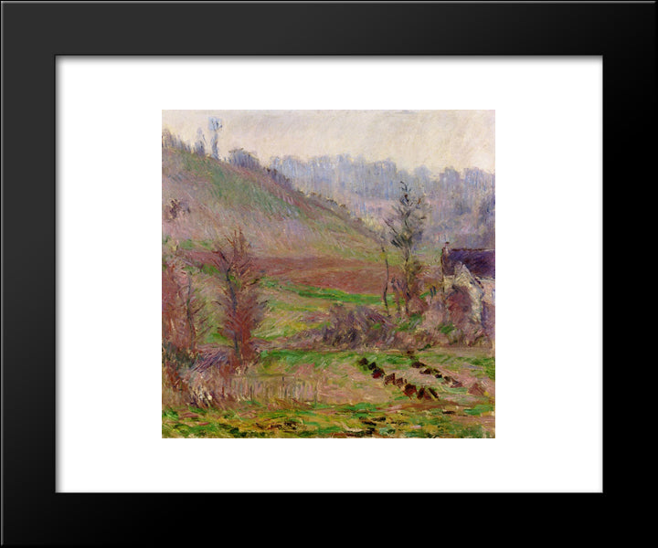 Valley Of Falaise 20x24 Black Modern Wood Framed Art Print Poster by Monet, Claude