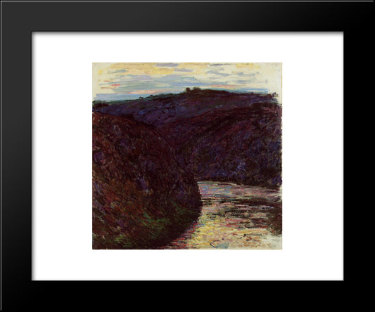Valley Of The Creuse 20x24 Black Modern Wood Framed Art Print Poster by Monet, Claude