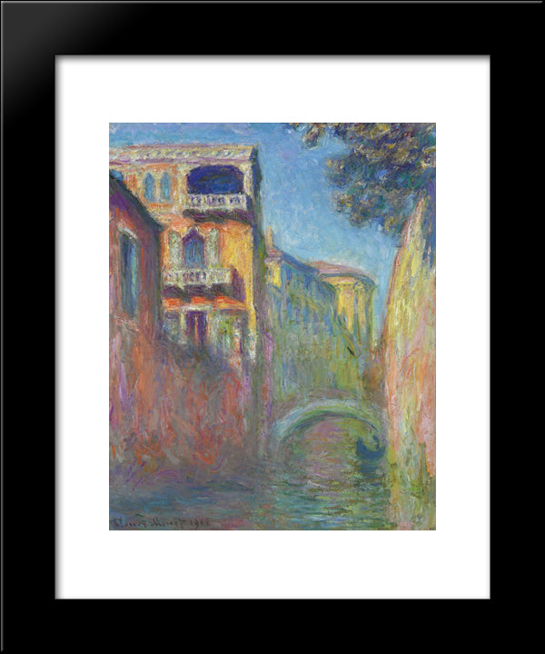 Venice, Rio De Santa Salute 20x24 Black Modern Wood Framed Art Print Poster by Monet, Claude