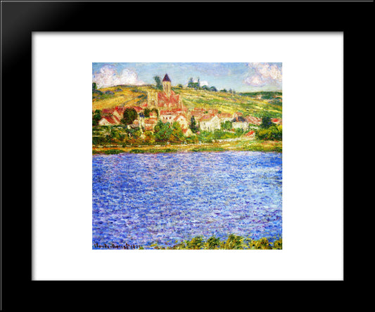 Vetheuil, Afternoon 20x24 Black Modern Wood Framed Art Print Poster by Monet, Claude