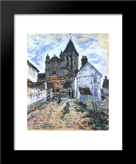 Vetheuil, The Church 20x24 Black Modern Wood Framed Art Print Poster by Monet, Claude