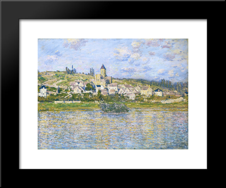Vetheuil 20x24 Black Modern Wood Framed Art Print Poster by Monet, Claude