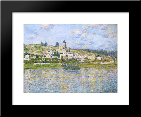 Vetheuil 20x24 Black Modern Wood Framed Art Print Poster by Monet, Claude