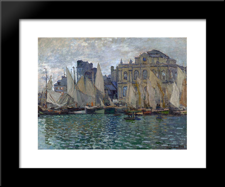 View Of Le Havre 20x24 Black Modern Wood Framed Art Print Poster by Monet, Claude