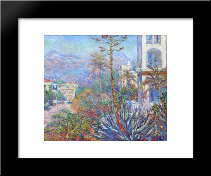 Villas At Bordighera 20x24 Black Modern Wood Framed Art Print Poster by Monet, Claude