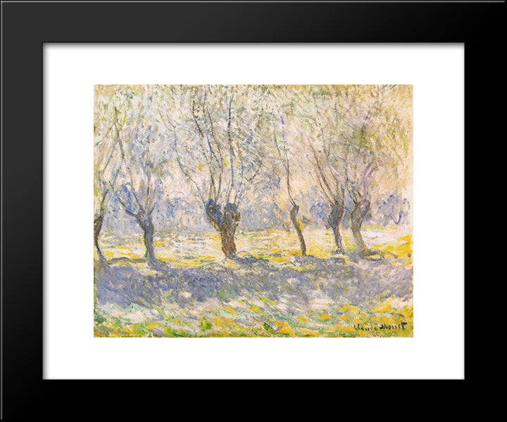 Willows, Giverny 20x24 Black Modern Wood Framed Art Print Poster by Monet, Claude