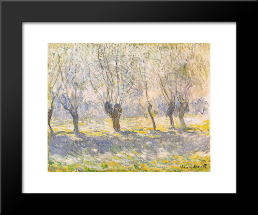 Willows, Giverny 20x24 Black Modern Wood Framed Art Print Poster by Monet, Claude