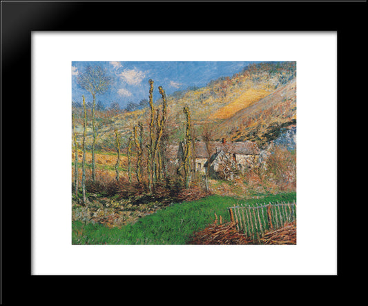 Winter Landscape At The Val De Falaise 20x24 Black Modern Wood Framed Art Print Poster by Monet, Claude