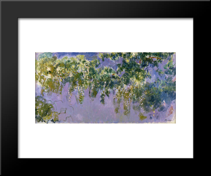 Wisteria 20x24 Black Modern Wood Framed Art Print Poster by Monet, Claude