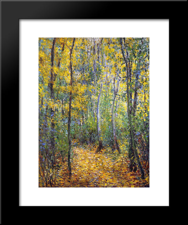 Wood Lane 20x24 Black Modern Wood Framed Art Print Poster by Monet, Claude