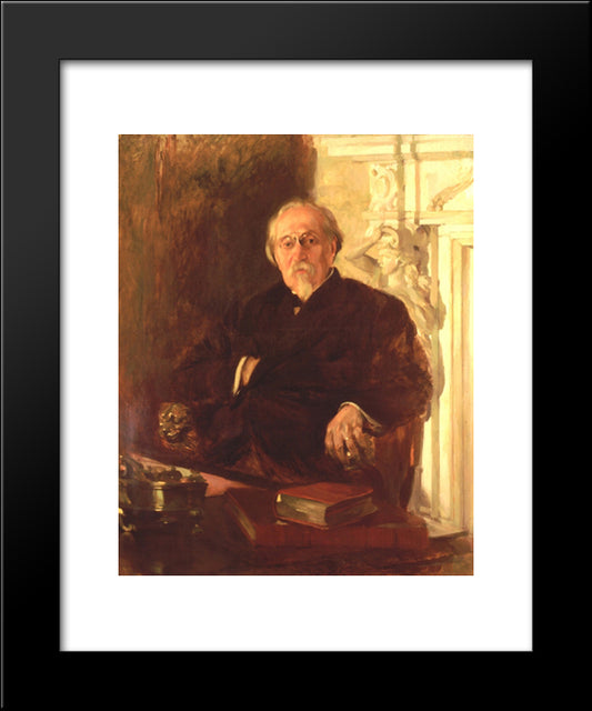 Manuel De Arriaga 20x24 Black Modern Wood Framed Art Print Poster by Bordalo Pinheiro, Columbano