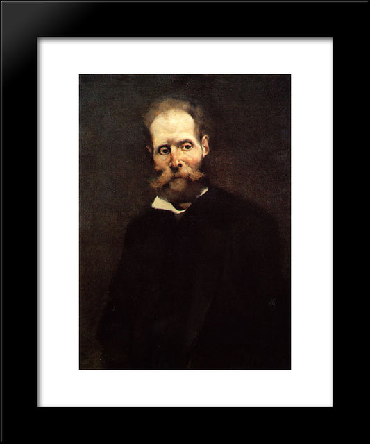Portrait Of Antero De Quintal 20x24 Black Modern Wood Framed Art Print Poster by Bordalo Pinheiro, Columbano