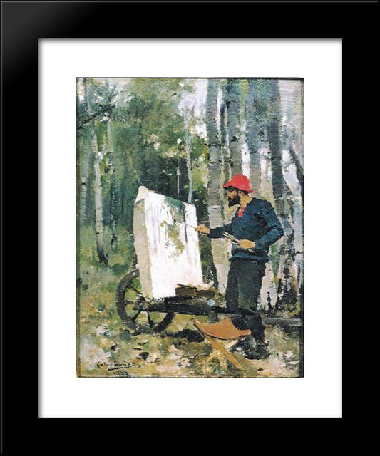 Portrait Of Arthur Loureiro 20x24 Black Modern Wood Framed Art Print Poster by Bordalo Pinheiro, Columbano