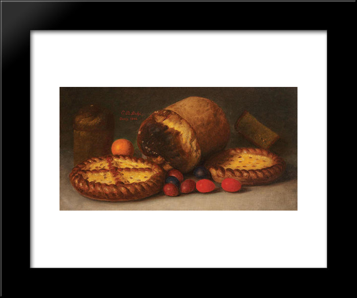 Easter Food 20x24 Black Modern Wood Framed Art Print Poster by Stahi, Constantin