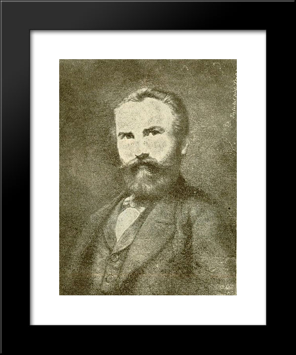 Self-Portrait 20x24 Black Modern Wood Framed Art Print Poster by Stahi, Constantin