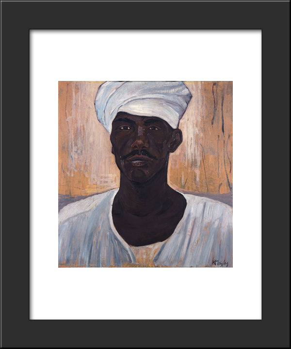 Black Man 20x24 Black Modern Wood Framed Art Print Poster by Maleas, Constantine