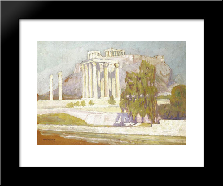 Columns 20x24 Black Modern Wood Framed Art Print Poster by Maleas, Constantine