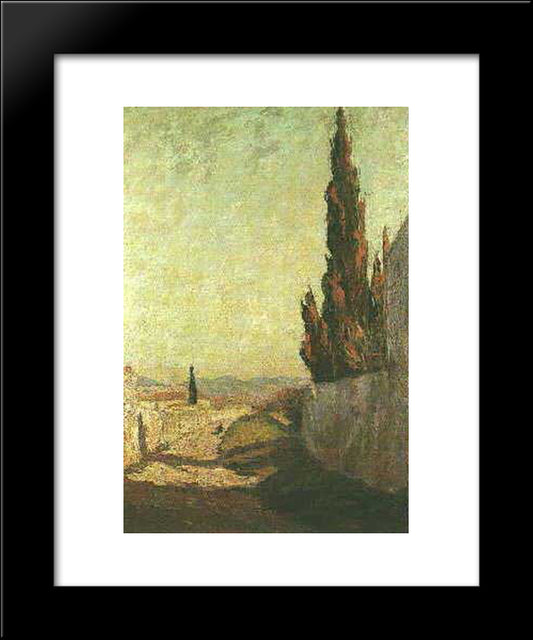 Cypress 20x24 Black Modern Wood Framed Art Print Poster by Maleas, Constantine