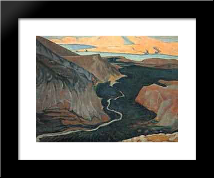 Delphi 20x24 Black Modern Wood Framed Art Print Poster by Maleas, Constantine