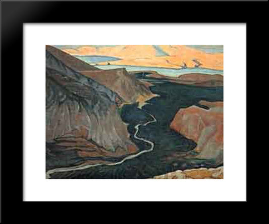 Delphi 20x24 Black Modern Wood Framed Art Print Poster by Maleas, Constantine