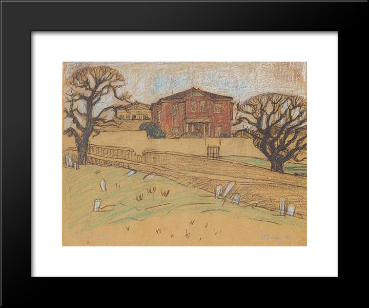 House At Lesvos 20x24 Black Modern Wood Framed Art Print Poster by Maleas, Constantine