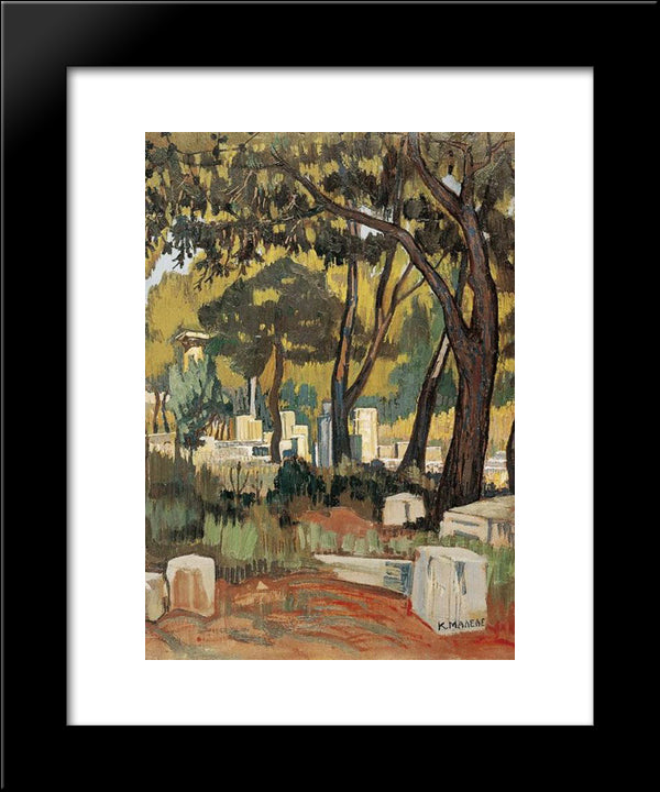 Olympia 20x24 Black Modern Wood Framed Art Print Poster by Maleas, Constantine