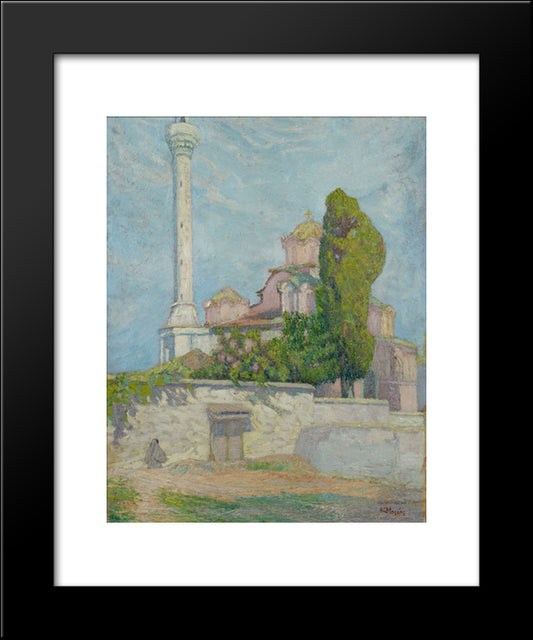 The Church Of Ayia Aikaterini, Thessaloniki 20x24 Black Modern Wood Framed Art Print Poster by Maleas, Constantine